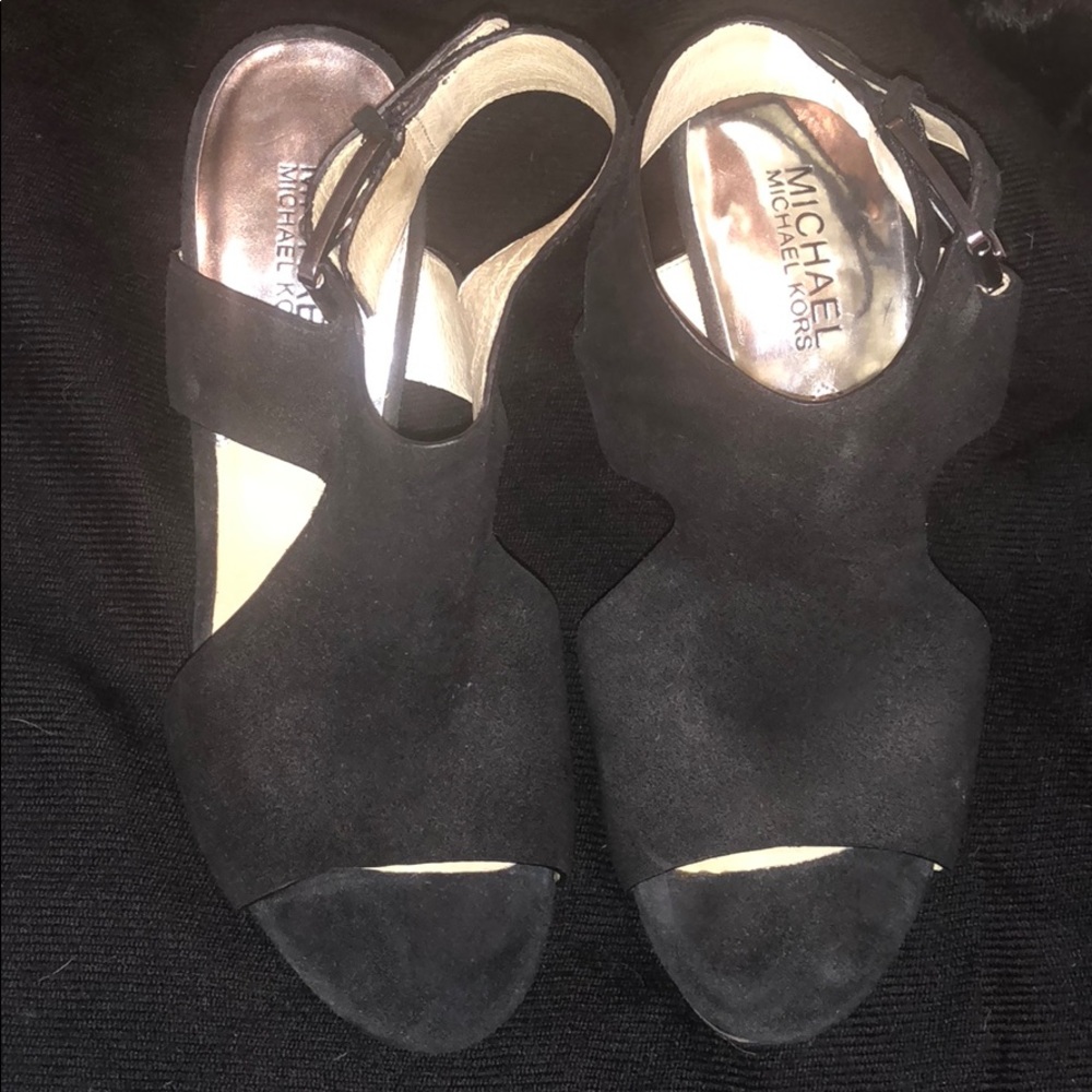 Michael Kors wedge suede sandals